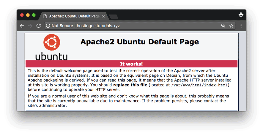 Ubuntu - Страница загрузки по умолчанию