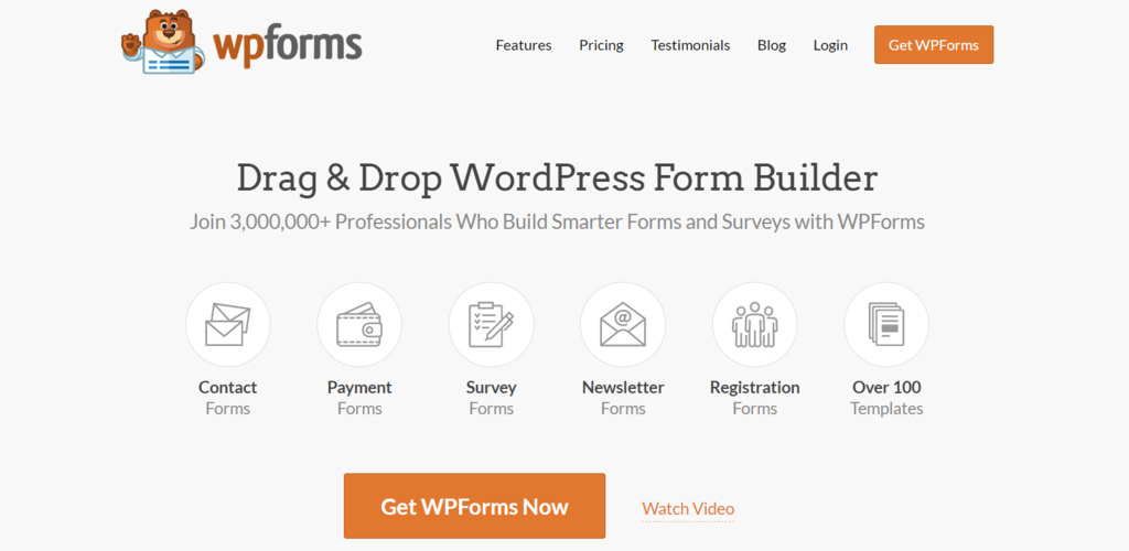 Главная Страница Сайта Плагина WP Forms
