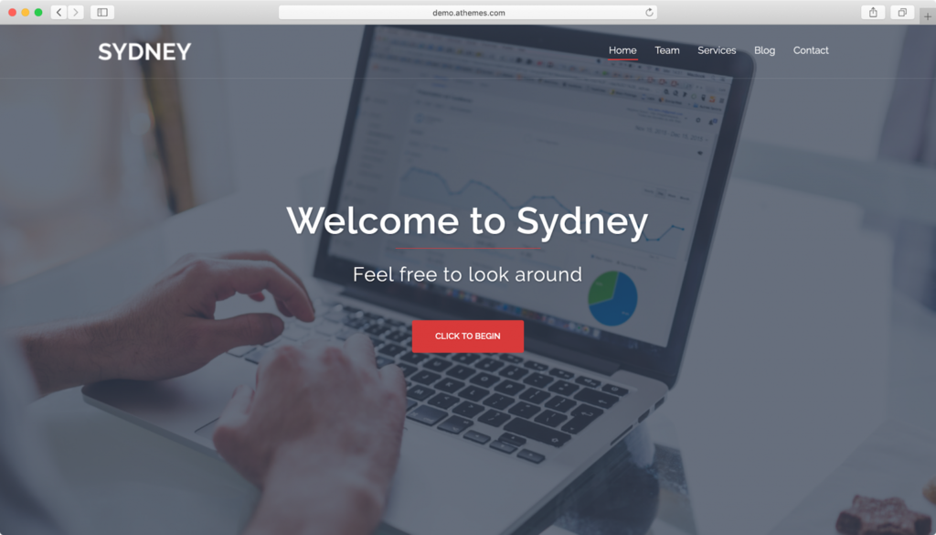 Пример Сайта Бизнес Тематики с WordPress Темой Sydney