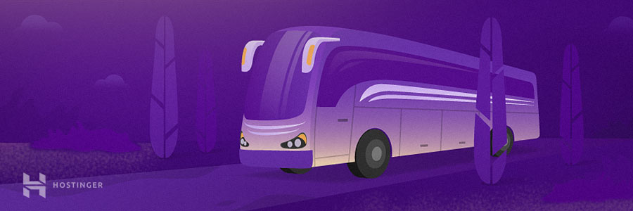 Иллюстрация на Тему "Общий Хостинг" - Изображение Автобуса