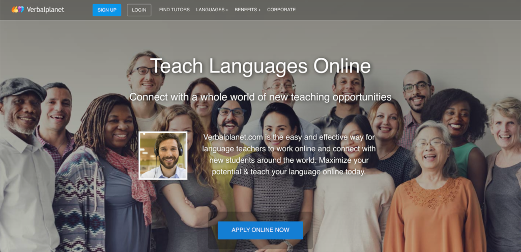 Скриншот Сайта для Преподавателей Языков Verbalplanet