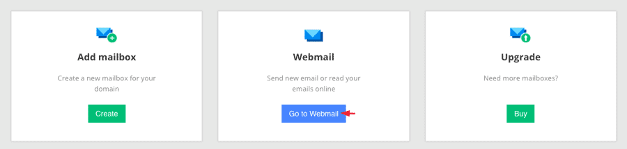 Доступ к интерфейсу веб-почты