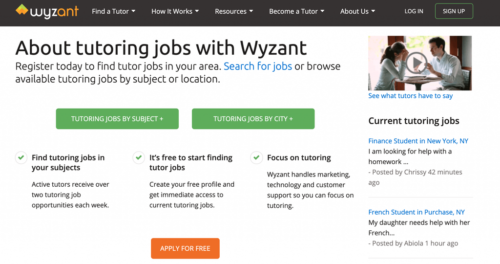 Wyzant - Платформа для Репетиторства Онлайн