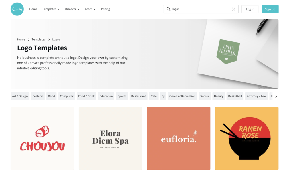 Шаблоны Логотипов на Сайте Canva