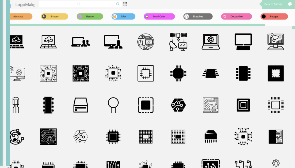 Иконки - Варианты Дизайн Логотипа в LogoMakr