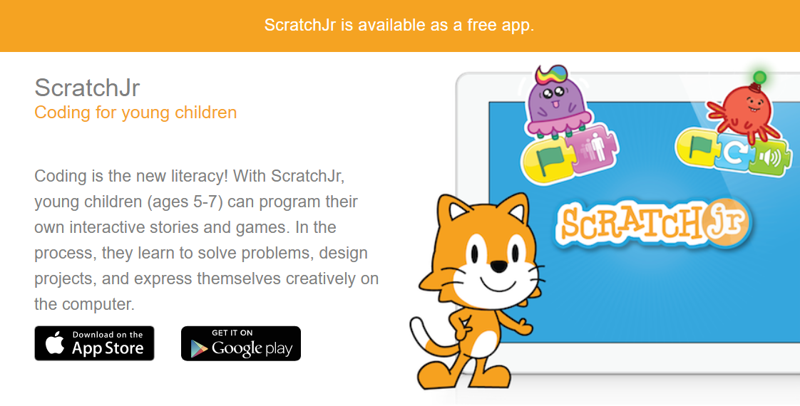 Экран Загрузки Приложений ScratchJr для Изучения Программирования